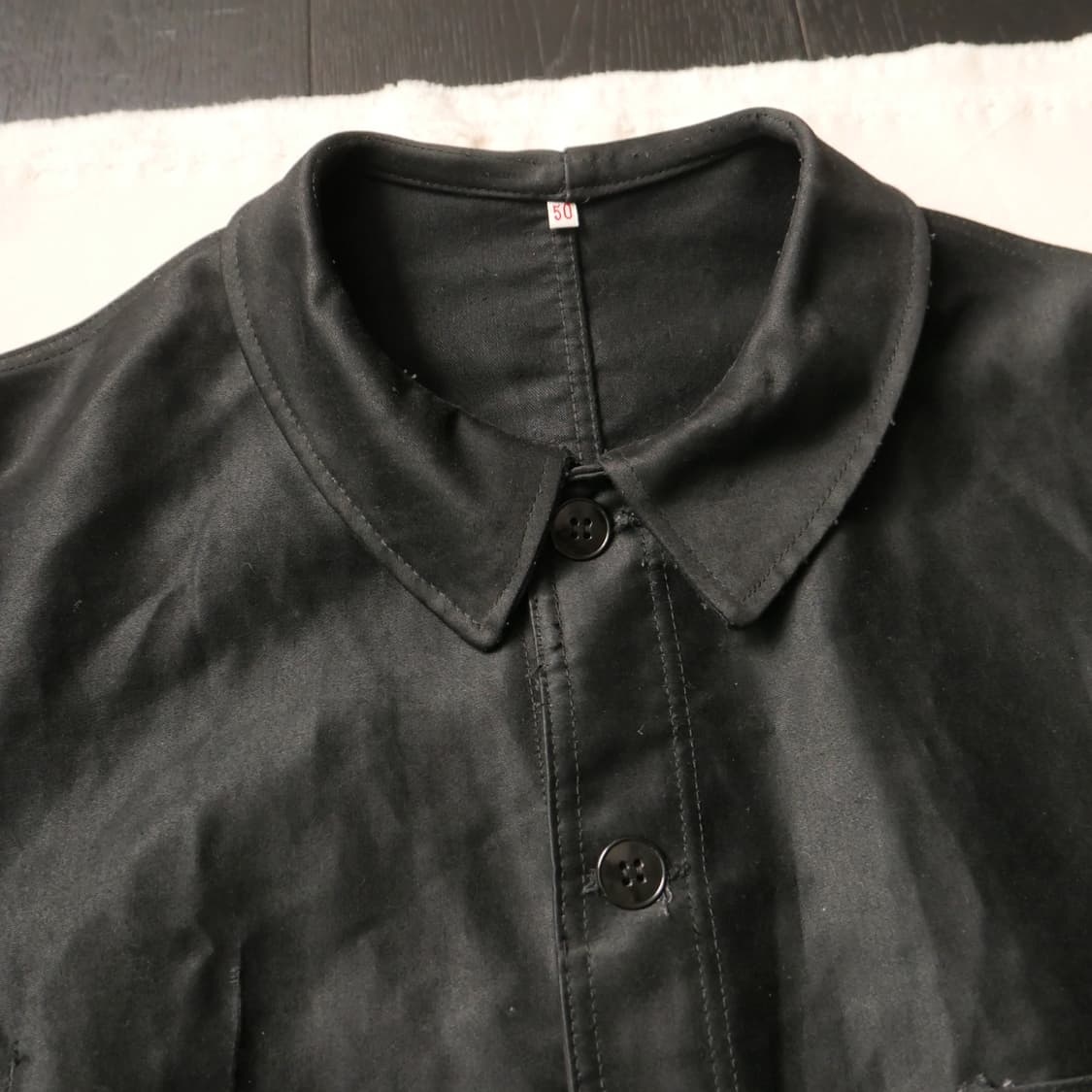 1960s French Black moleskin work jacket 상품이미지3