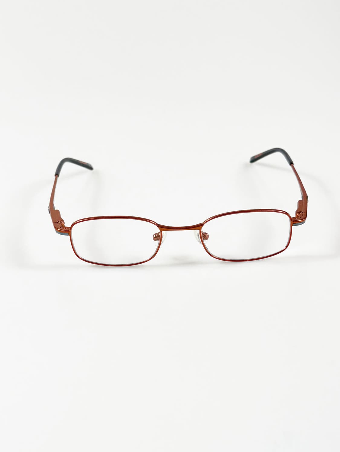 90s DDP 코퍼 브라운 메탈 슬림 스퀘어 빈티지 안경 상품이미지2