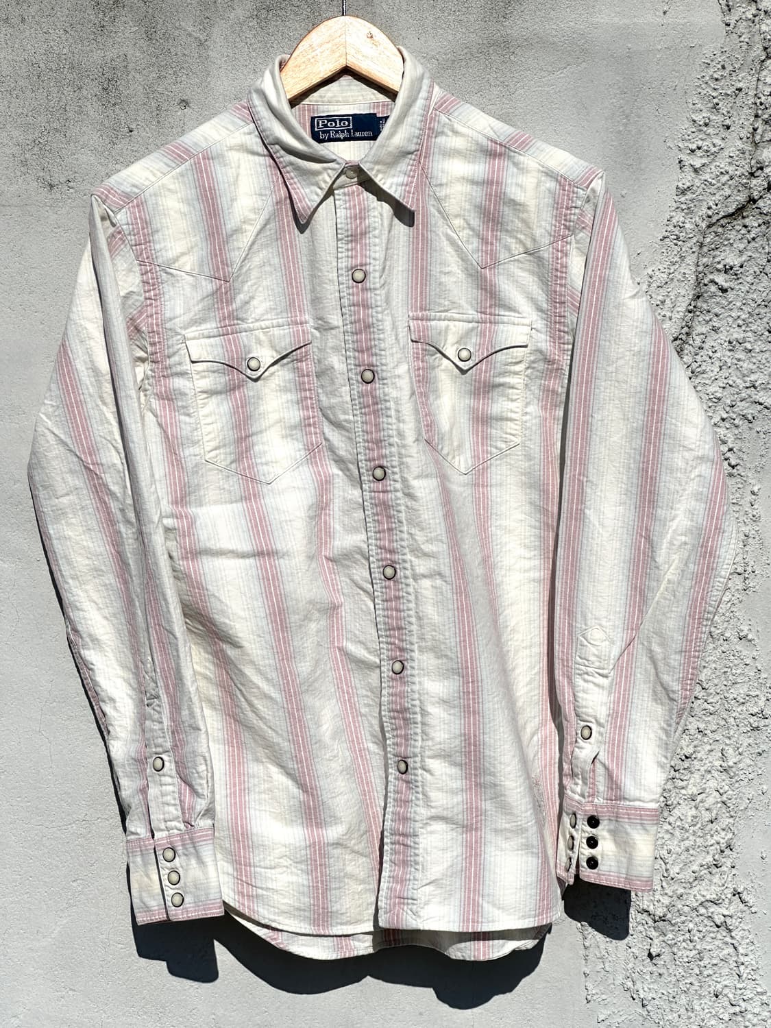 [M] 90s 폴로 랄프로렌 스트라이프 웨스턴 셔츠 상품이미지1