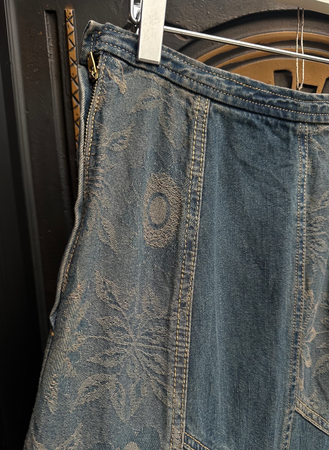 denim flower skirt 상품이미지5