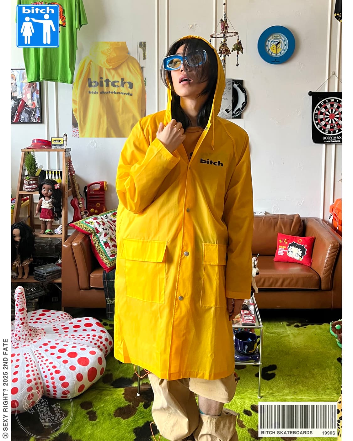 1990s Bitch Skateboards Rain Coat 상품이미지1