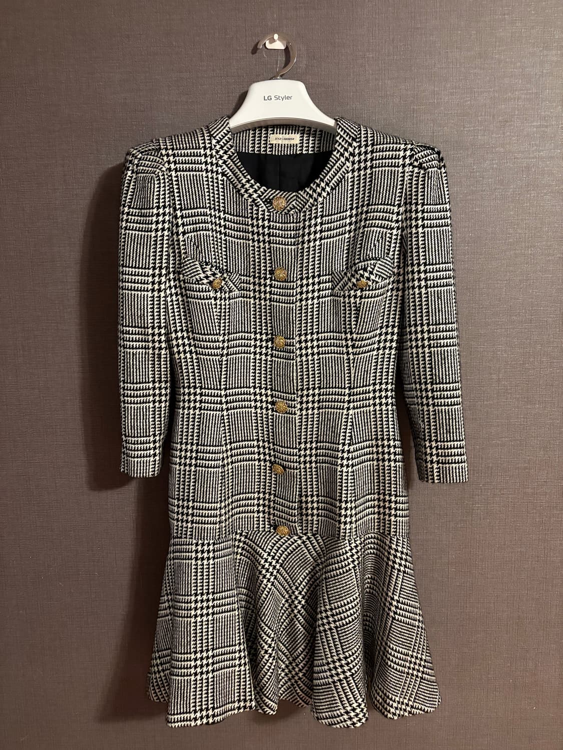 XYZ-HOUSE 체크 원피스 9AR /Japan vintage 상품이미지1