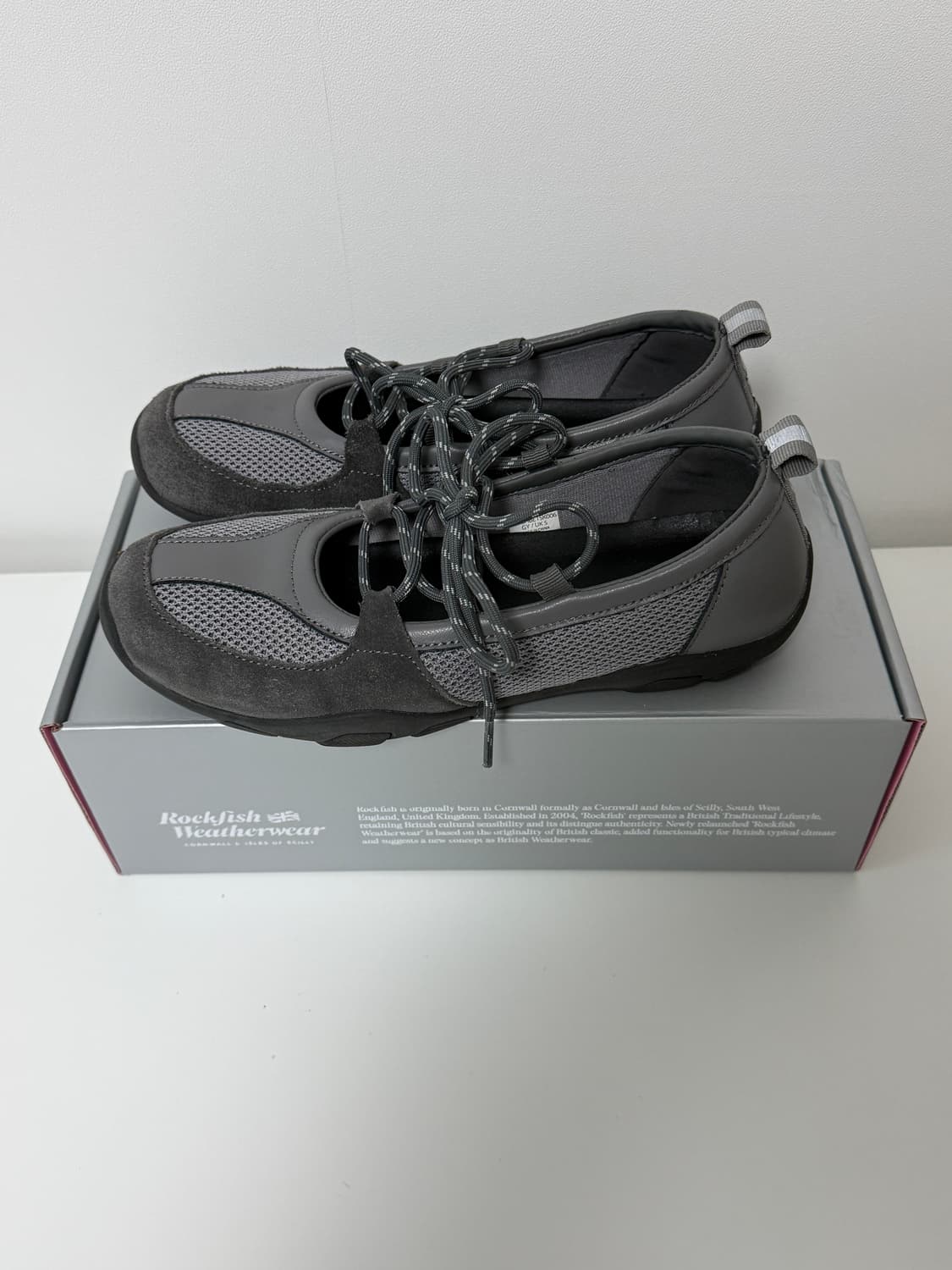 락피쉬웨더웨어 니콜 레이스업 스니커즈 (그레이, 245) 상품이미지3