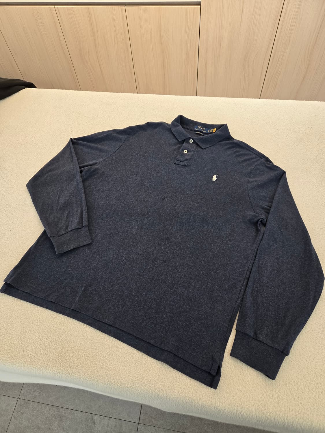 폴로 랄프로렌 네이비 긴팔 폴로티 XL 상품이미지1