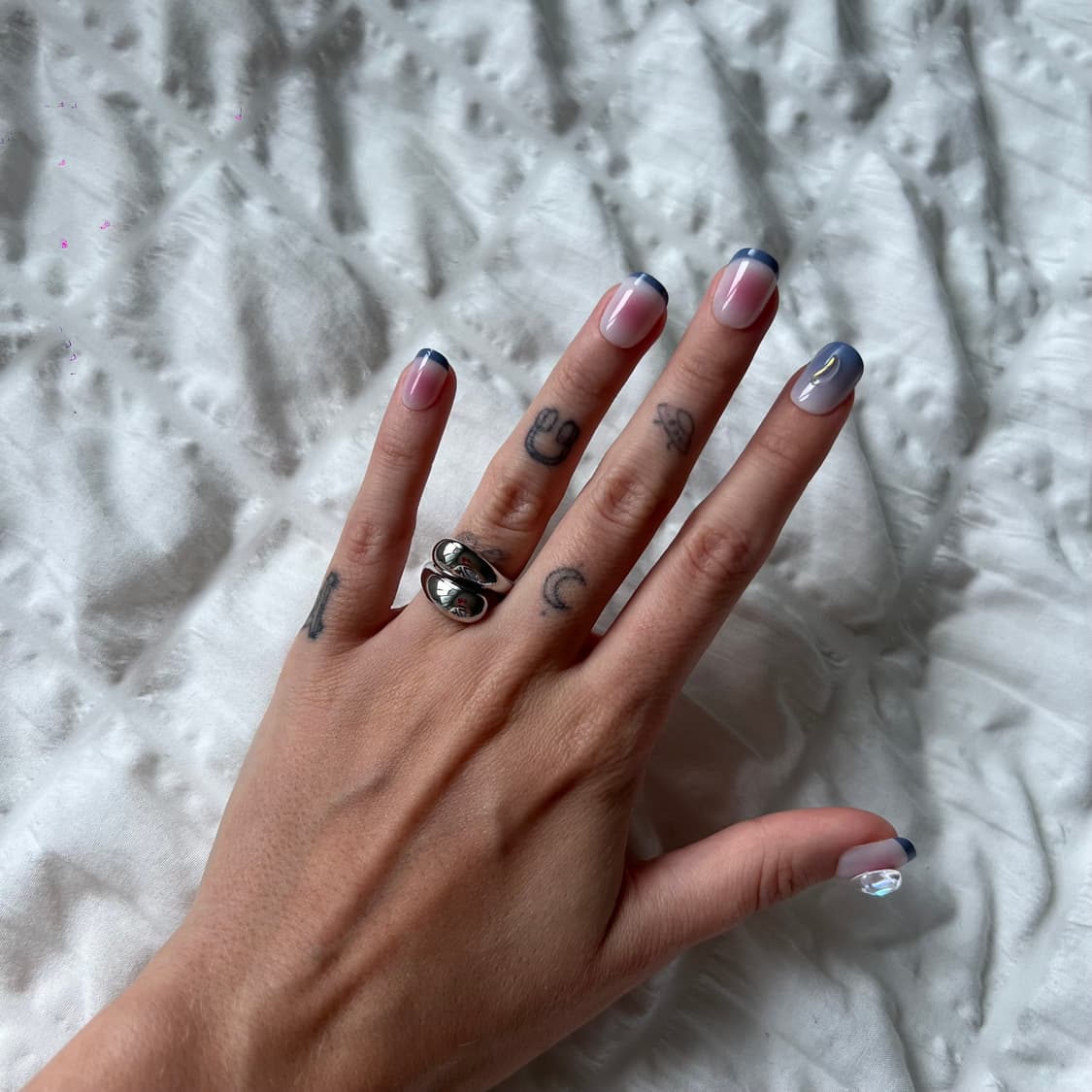 실버 드롭 라인 반지 상품이미지7