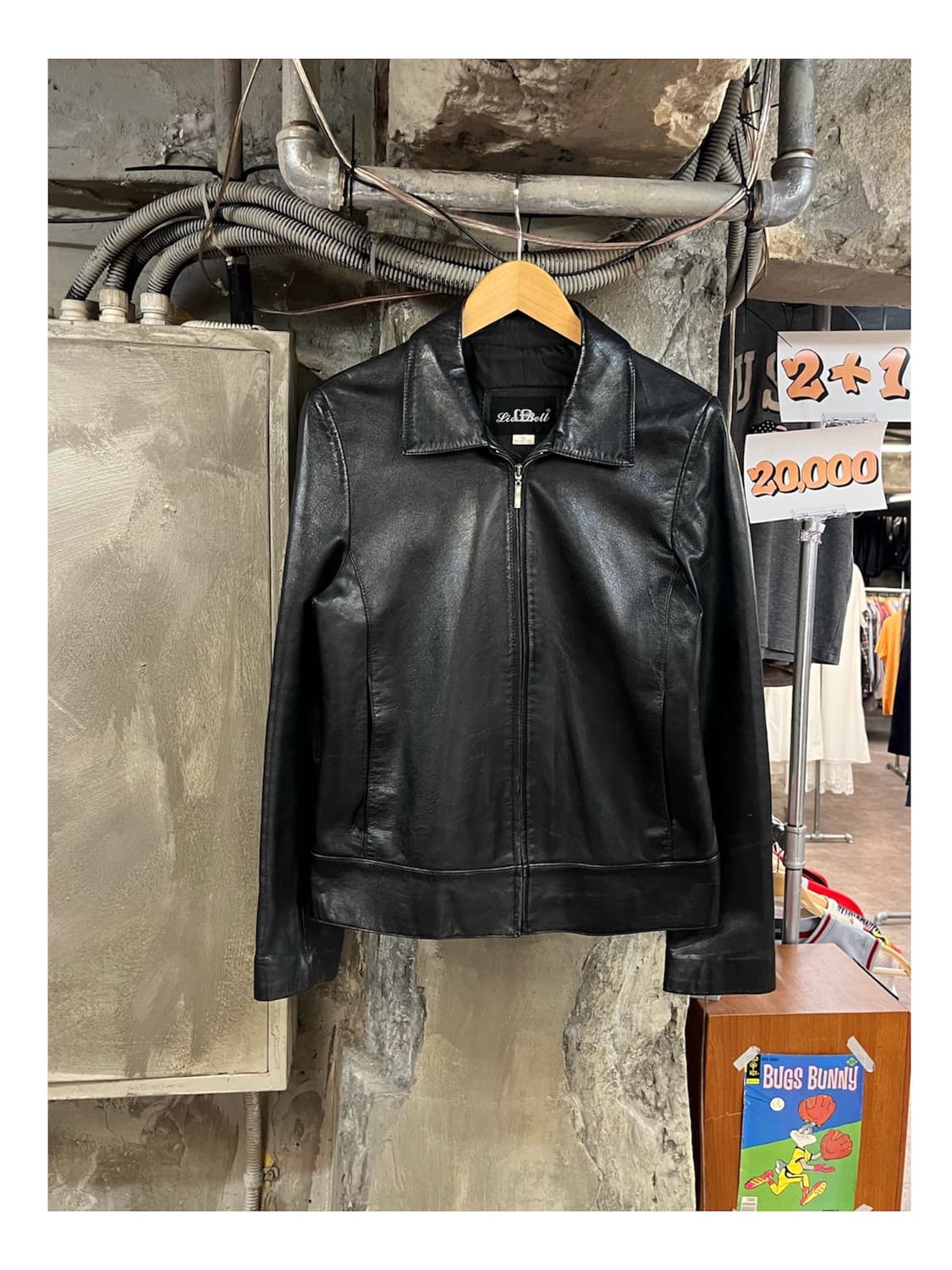 빈티지 양가죽 레더 자켓 블랙 66 #csz4001 상품이미지1