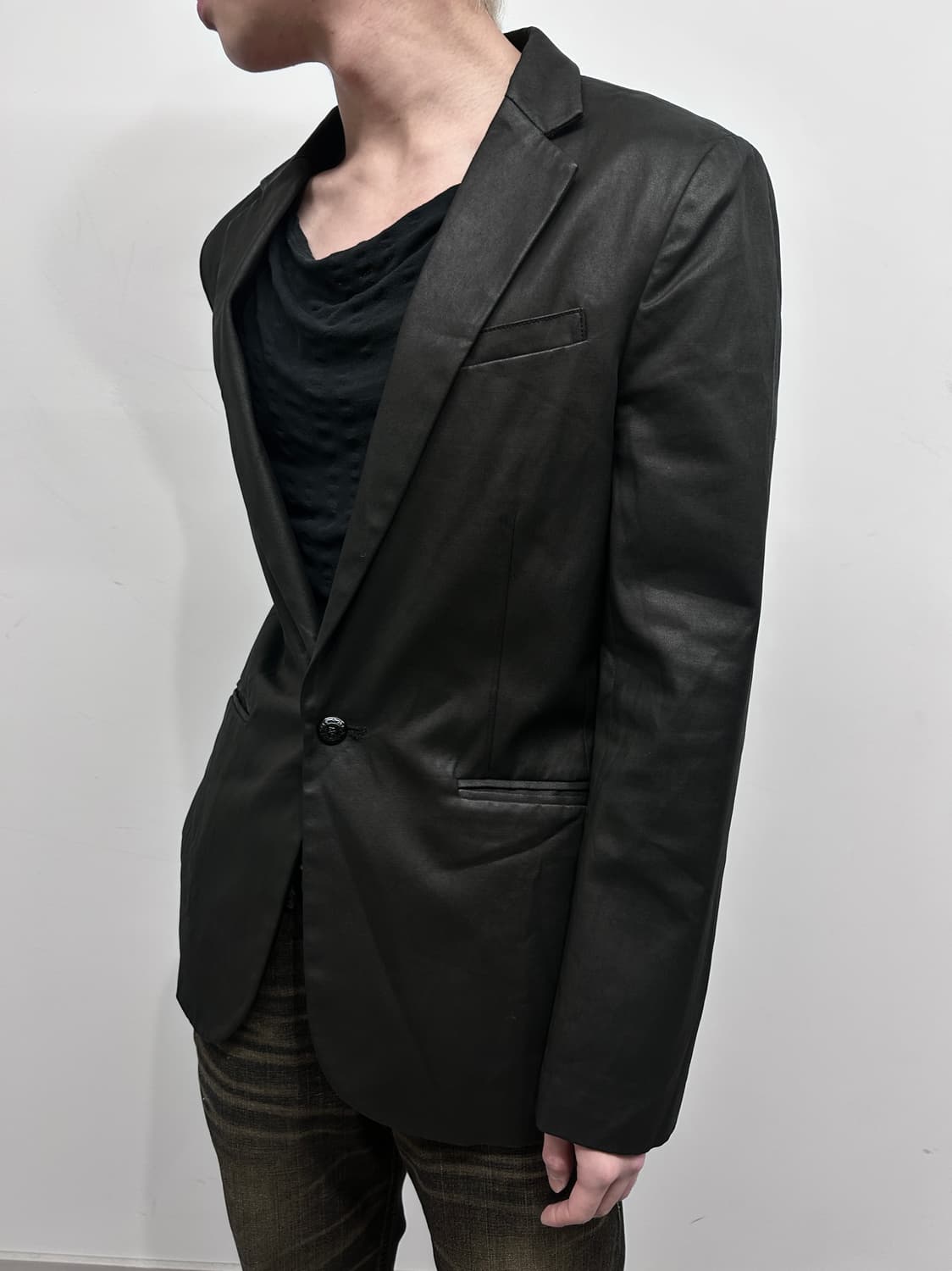 아르마니 코팅 원 버튼 블레이저 상품이미지1