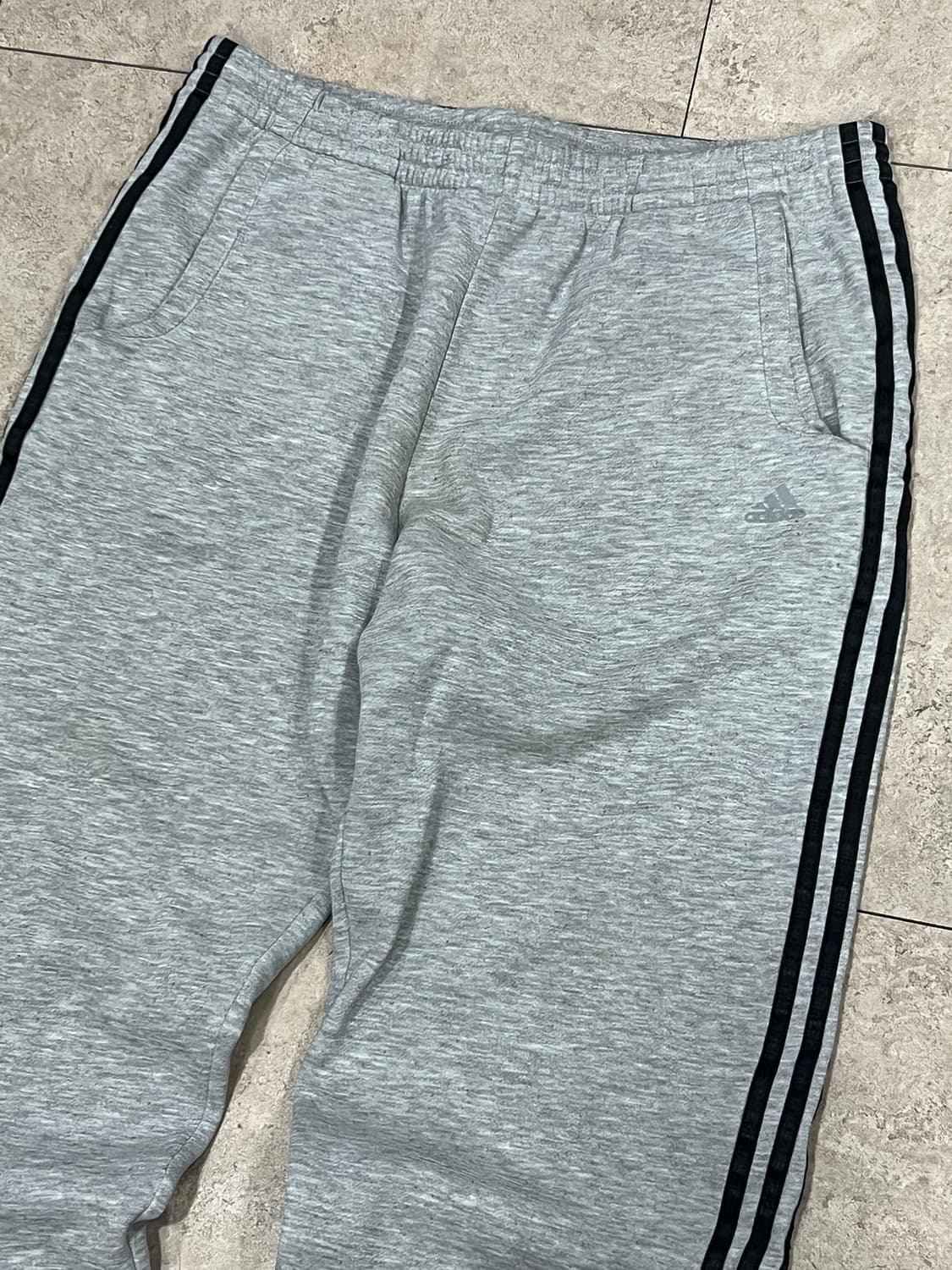 아디다스 삼선 스웻 팬츠 그레이/블랙 상품이미지3