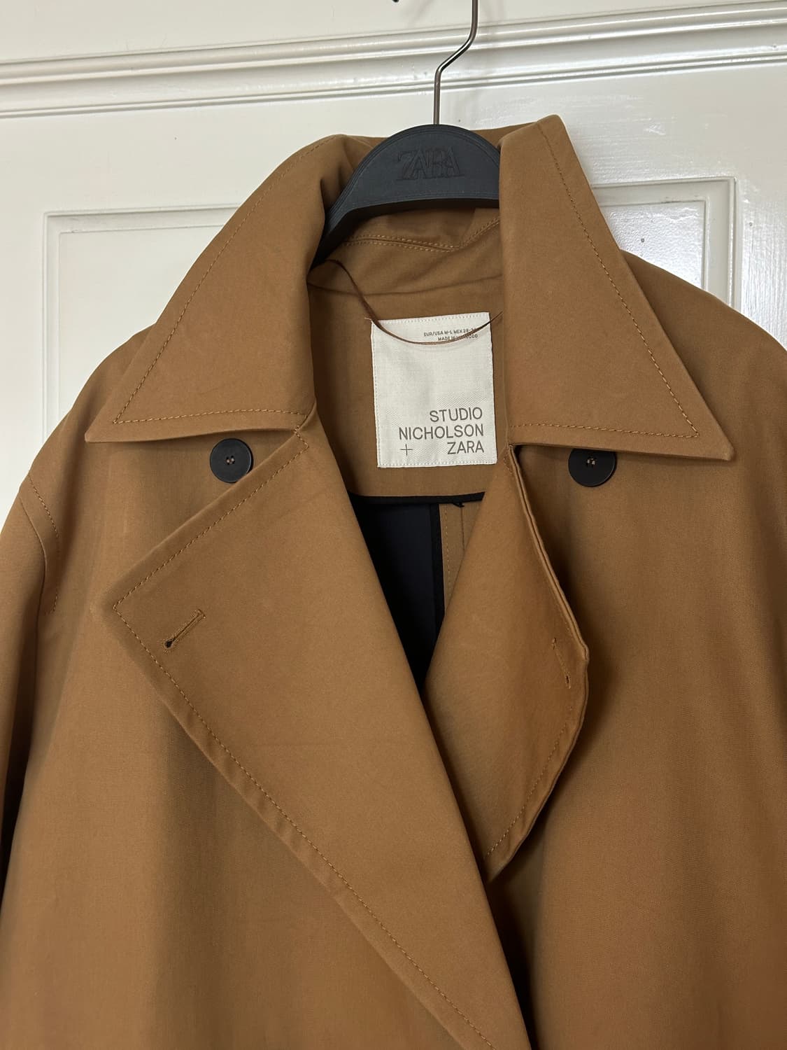[새제품] 자라 x 스튜디오니콜슨 오버사이즈 트렌치코트 브라운 상품이미지4