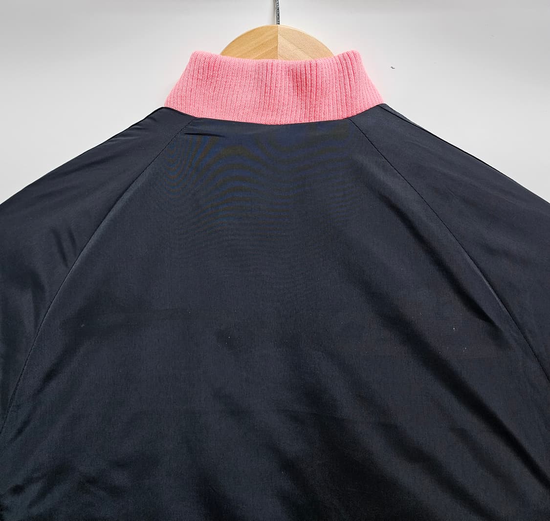 아디다스 블랙 핑크 배색 봄버 자켓 90 상품이미지5