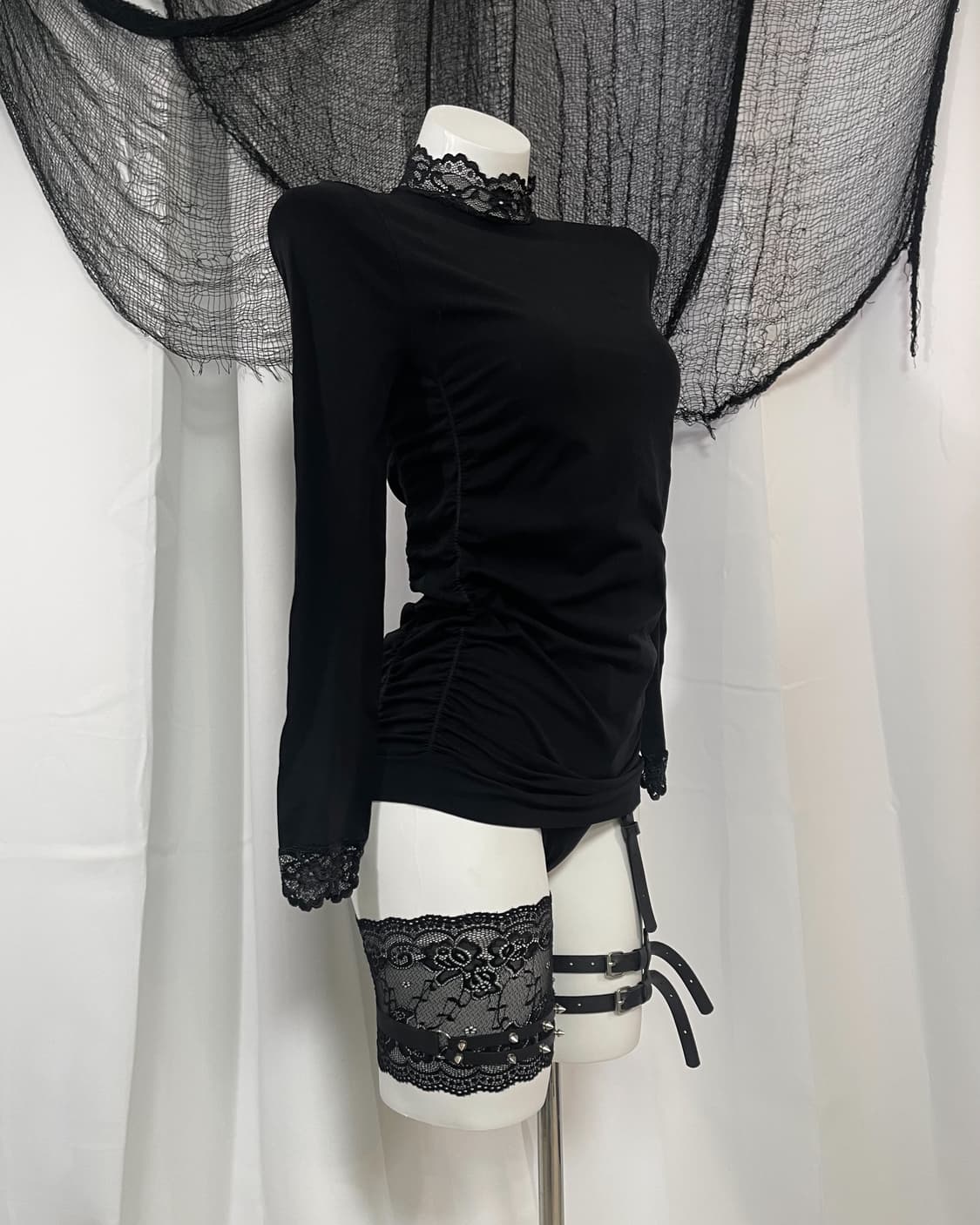 lace shirring t-shirt 상품이미지1