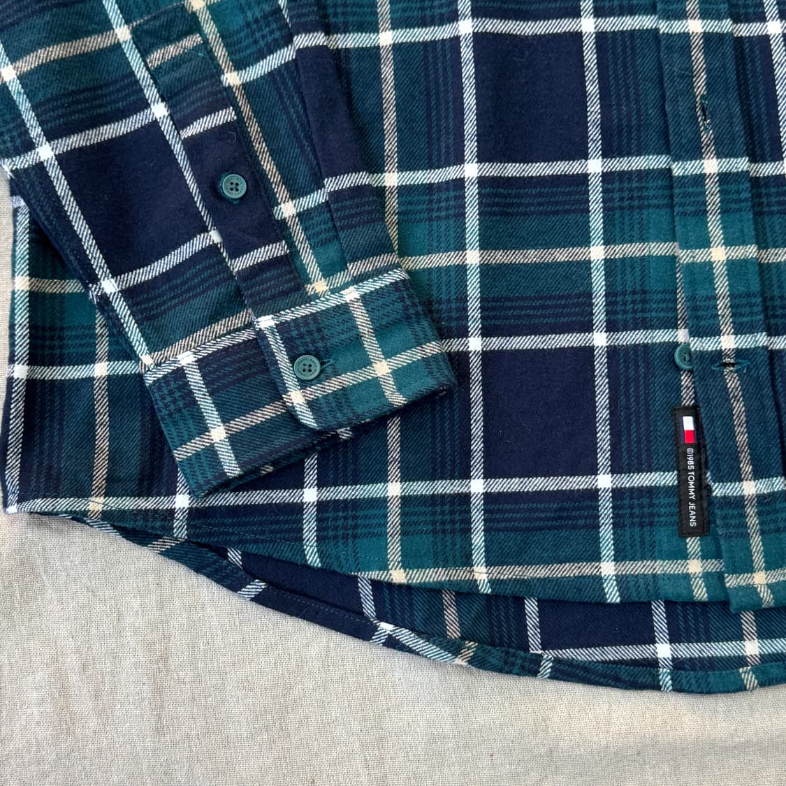 타미진스 그린 플란넬 체크셔츠 XL 상품이미지3