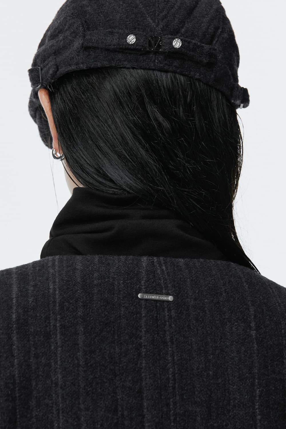 트리밍버드 Collarless Wool Jacket Dark Gray 상품이미지3