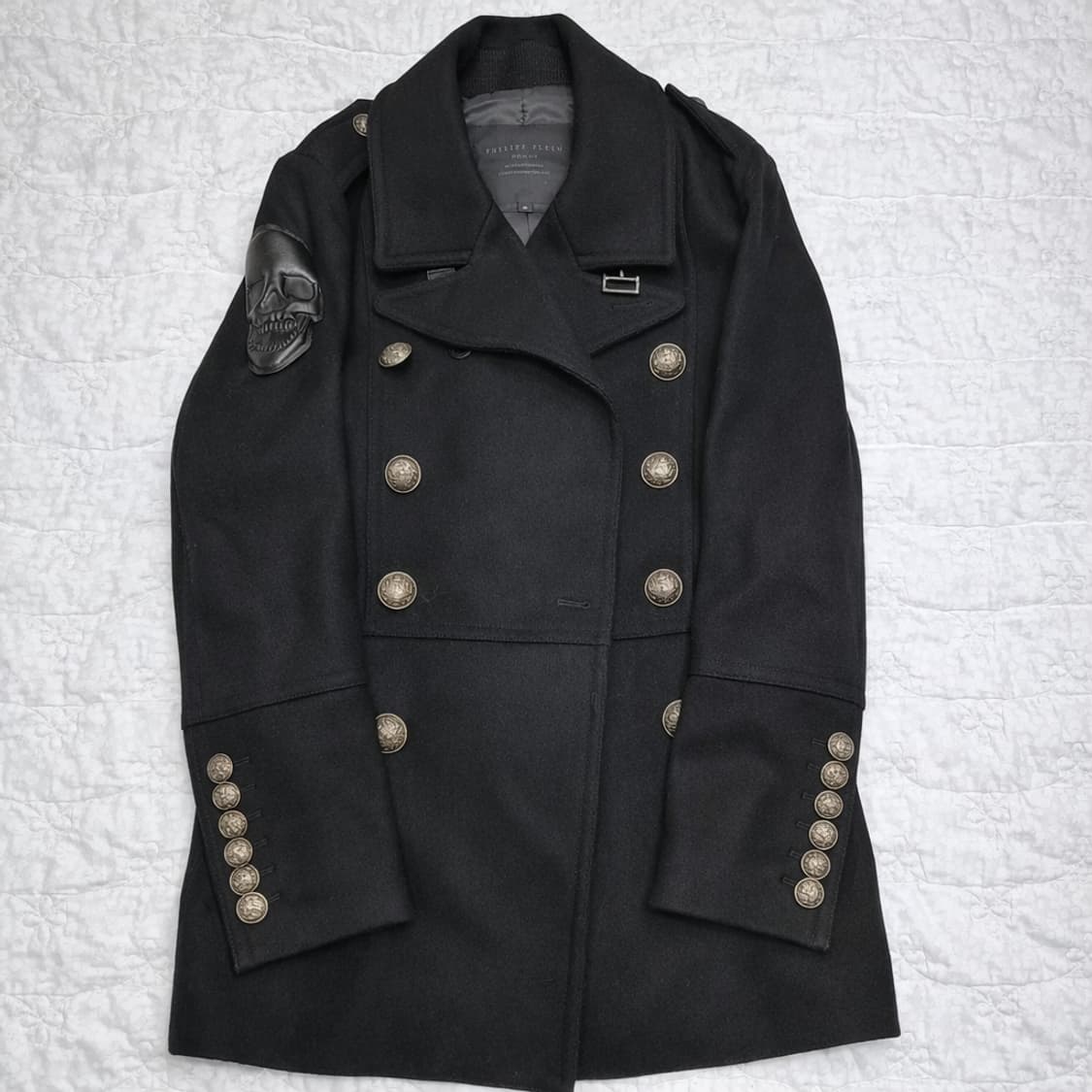 PHILIPP PLEIN 필립플레인 스컬 울 더블 코트 100 상품이미지1