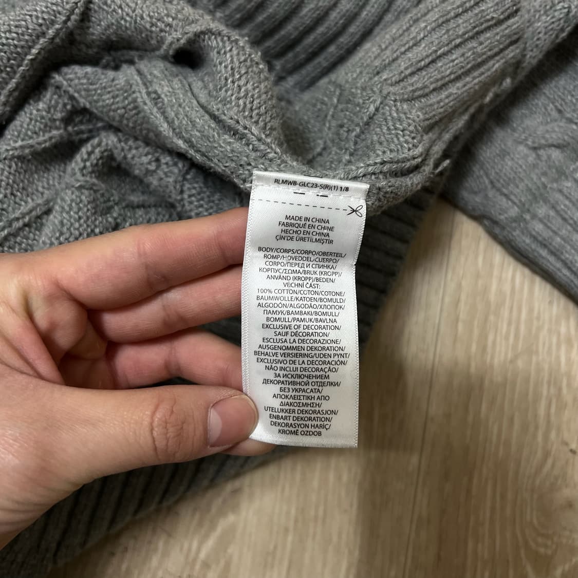 폴로 랄프로렌 라운드 꽈배기 니트 M/95  상품이미지6