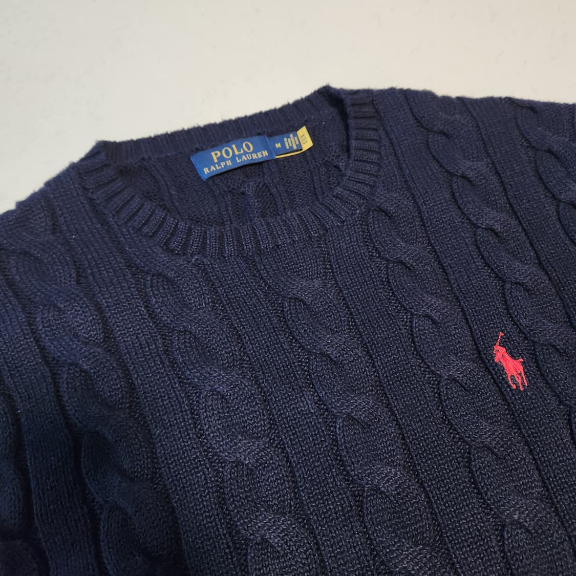 폴로 랄프로렌 네이비 꽈배기 니트 M 상품이미지1