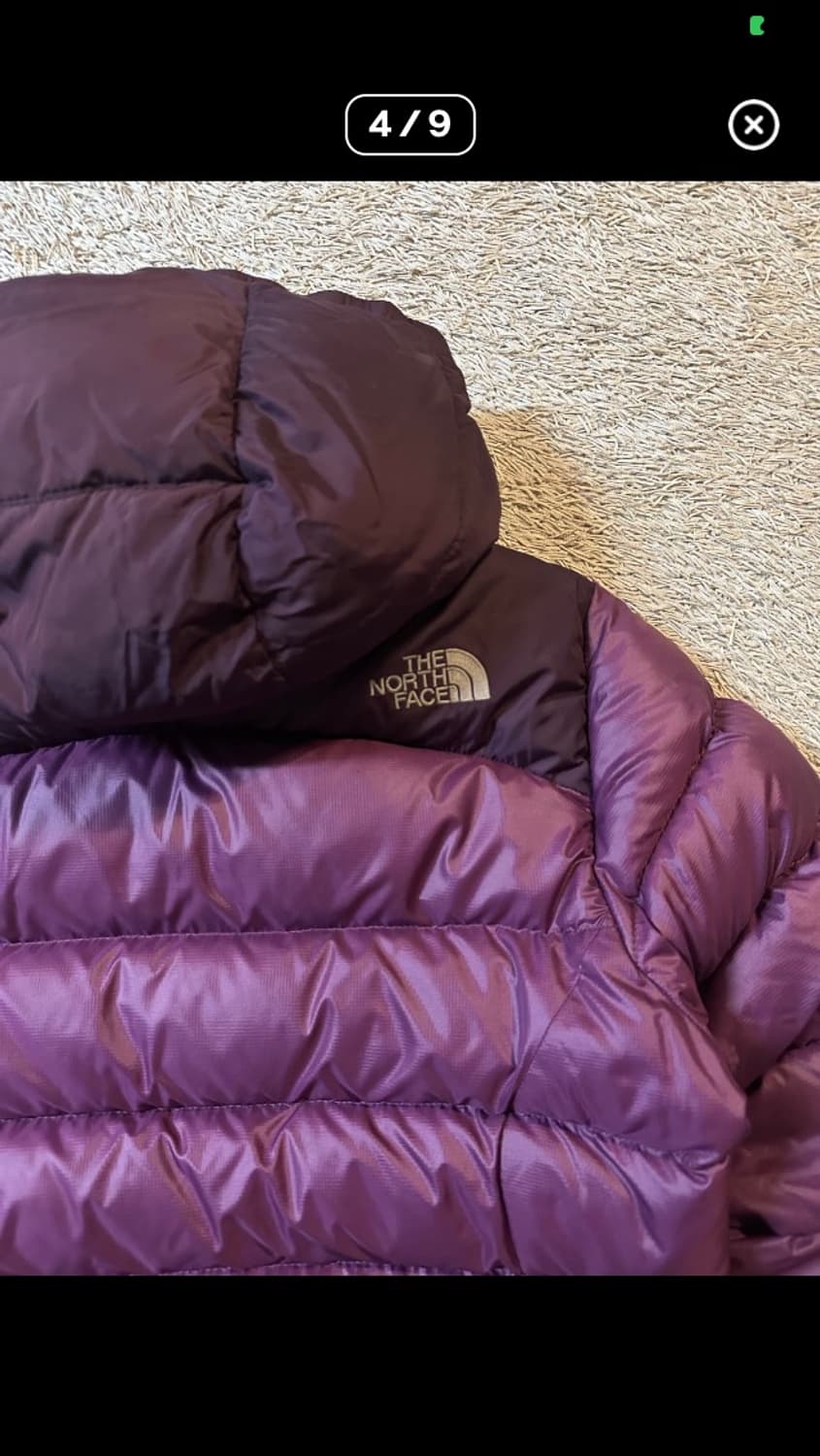 (택포) 노스페이스 보라색 경량패딩 상품이미지5