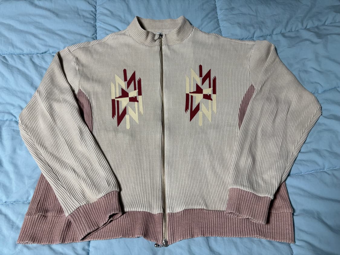 3) 웨스켄 아즈텍 와플 니트 집업 크림 상품이미지2