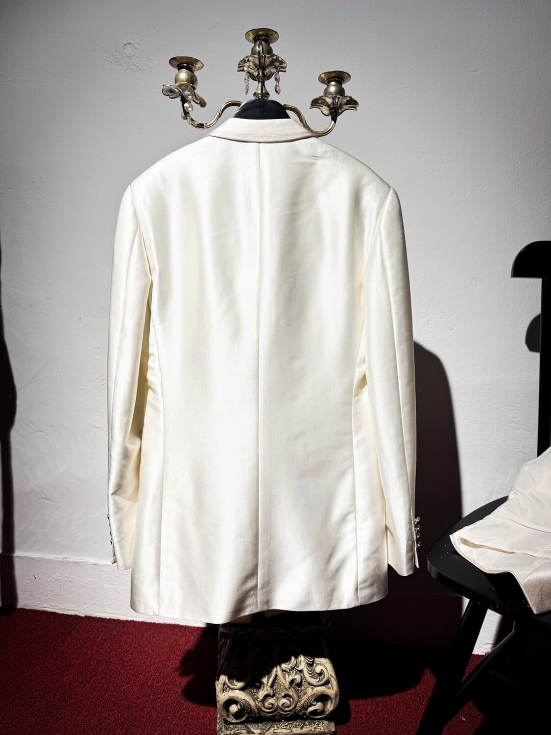 White Smoking Jacket & Vest 2p 상품이미지7