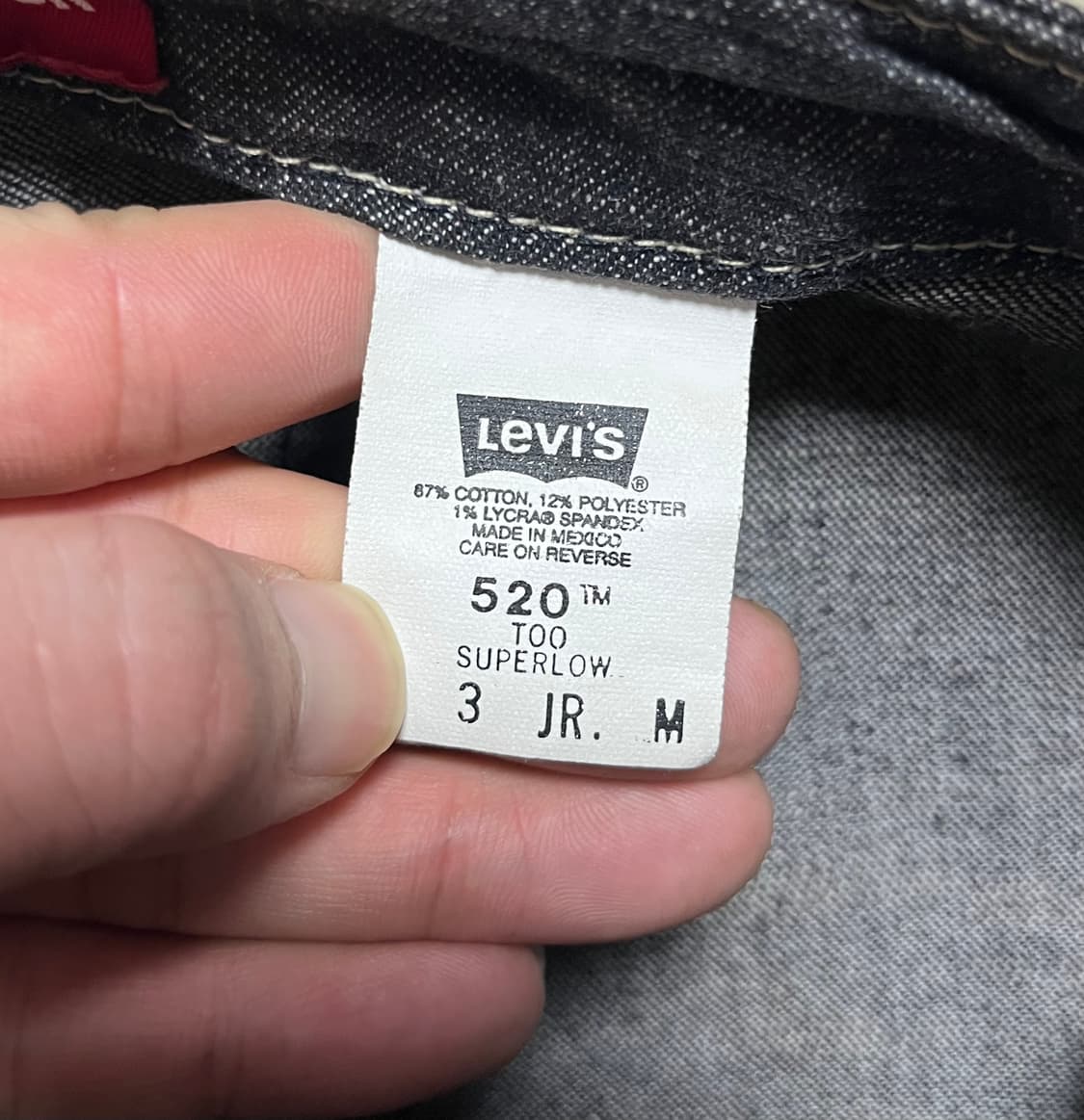 리바이스 520 로우라이즈 부츠컷 플레어진 데님팬츠 26 상품이미지6