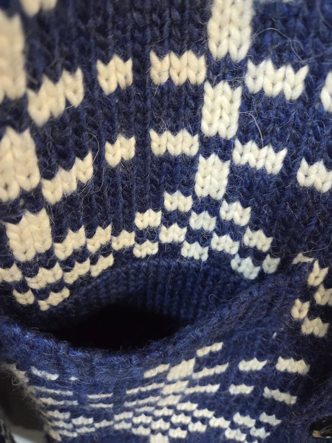 시스템옴므 네이비 패턴 가디건(XS) 상품이미지4