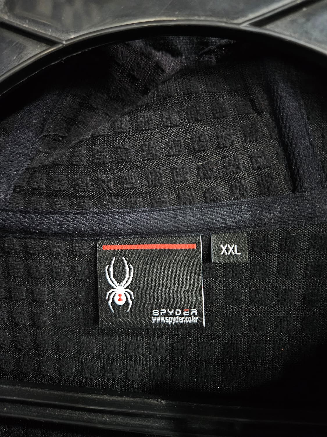 스파이더 프린팅 블랙 남성 110 기모 후드집업  상품이미지3