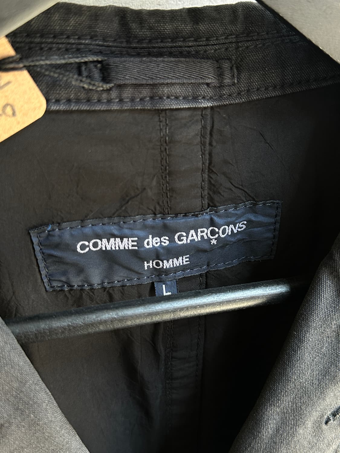 00's 꼼데가르송 옴므 하드페이딩 워크 자켓 꼼데 블레이저 상품이미지5