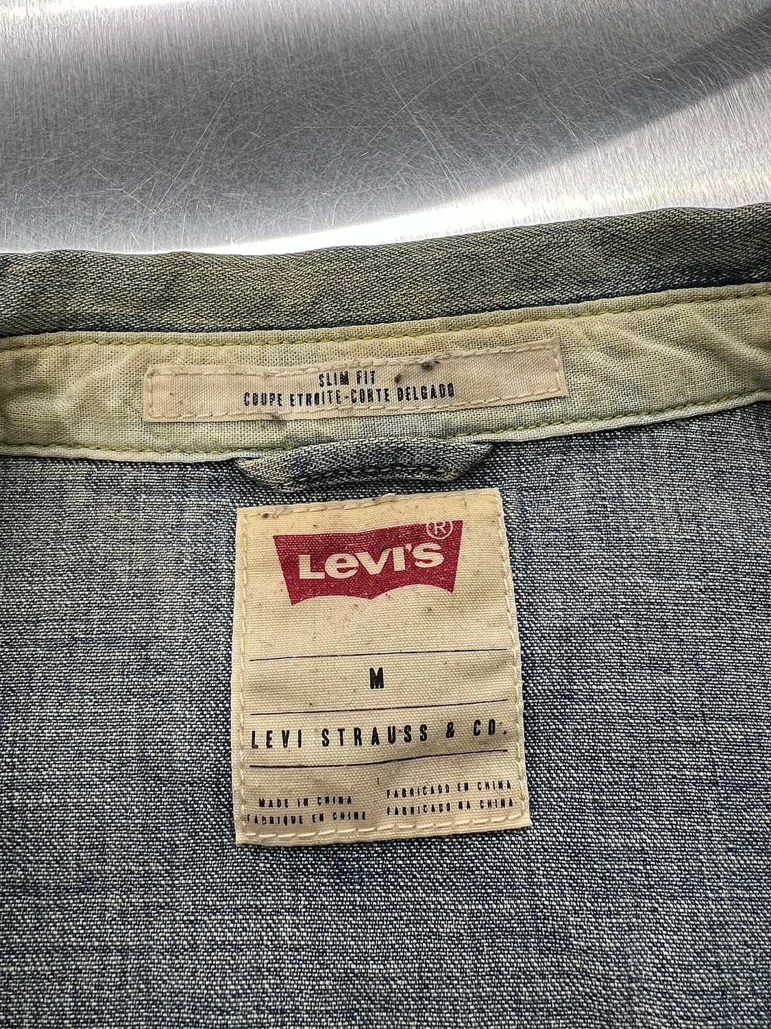 리바이스 라이트 워시 클래식 웨스턴 펄 스냅 셔츠 상품이미지7