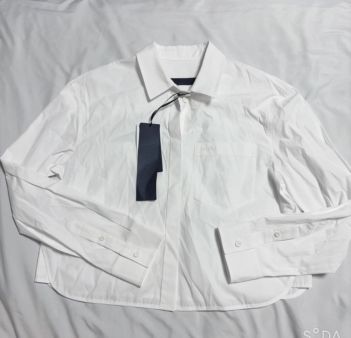 준지 화이트 크롭 셔츠 34 상품이미지1