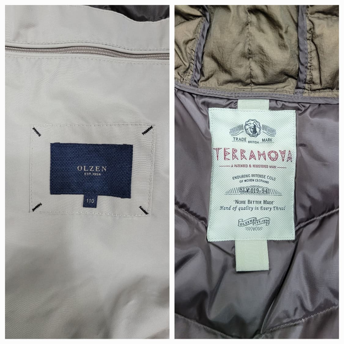 올젠 테라노바 구스 다운 패딩 사파리 코트 / 남 110
 상품이미지8