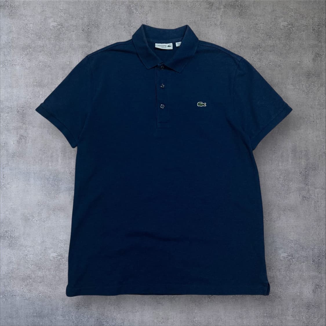 라코스테 스몰 로고 네이비 미니멀 카라 반팔티 상품이미지1
