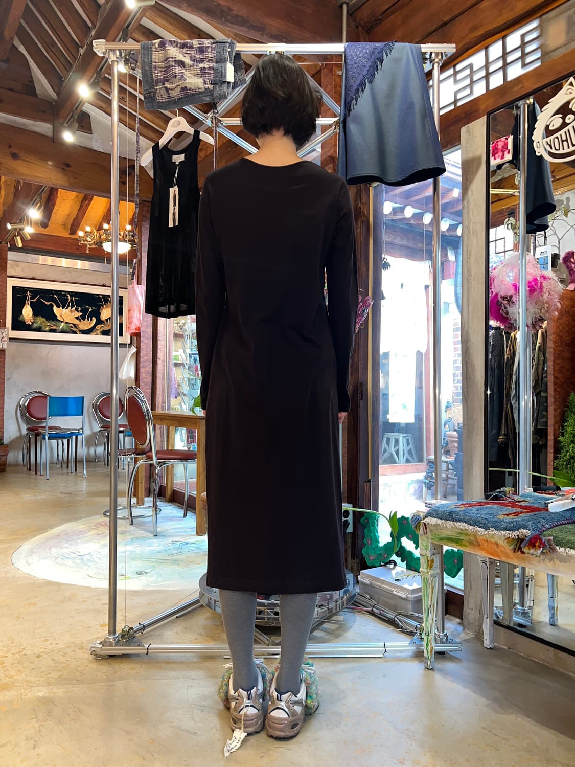 Studio Nicholson basic navy jersey dress 상품이미지3