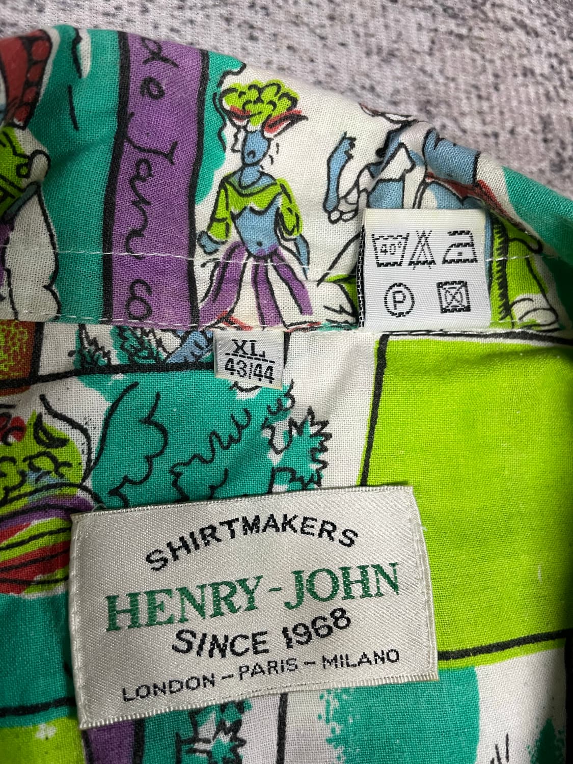 Eu vtg Henry-John  패턴셔츠 상품이미지5