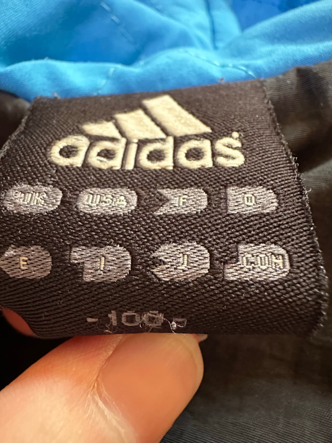 아디다스 올드스쿨 누빔점퍼 아디다스 블랙 블루 삼선 집업 상품이미지5