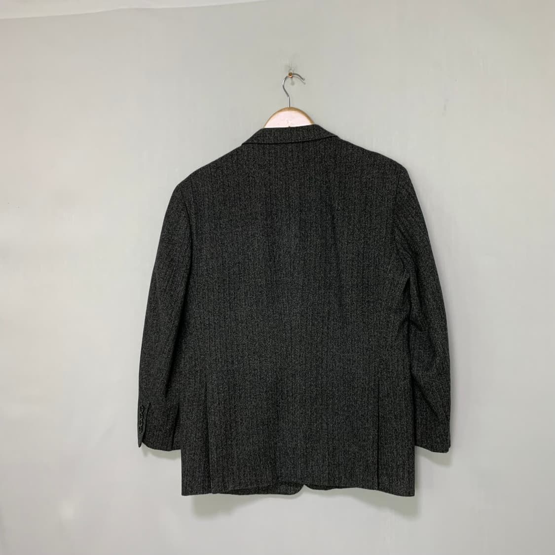 이태리 빈티지 퓨어 캐시미어 100 블레이저 자켓 남성 차콜 그레이 상품이미지8
