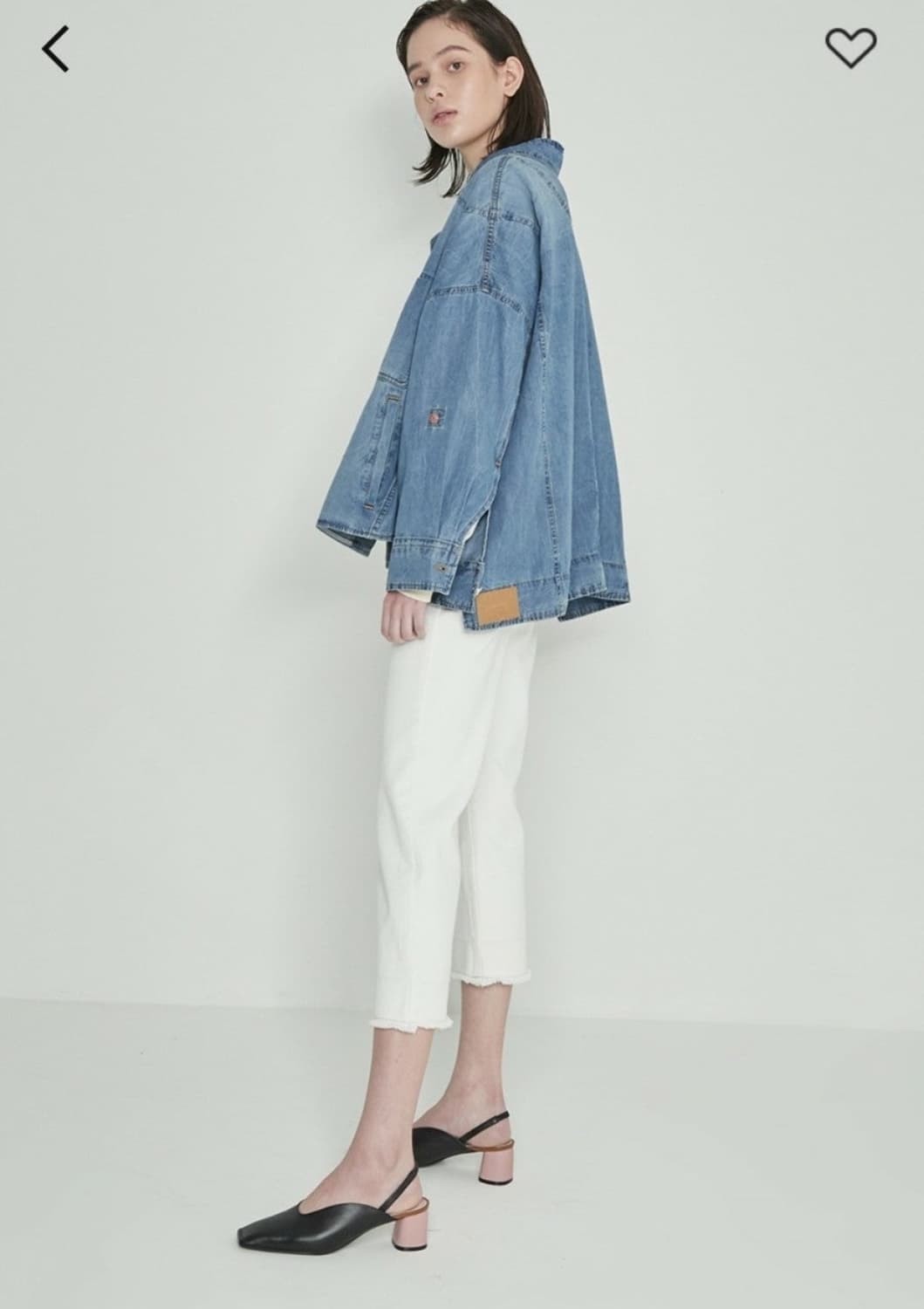 한섬 시스템 2021 오버핏 워시드 데님 셔츠 자켓 82-94-160 상품이미지2