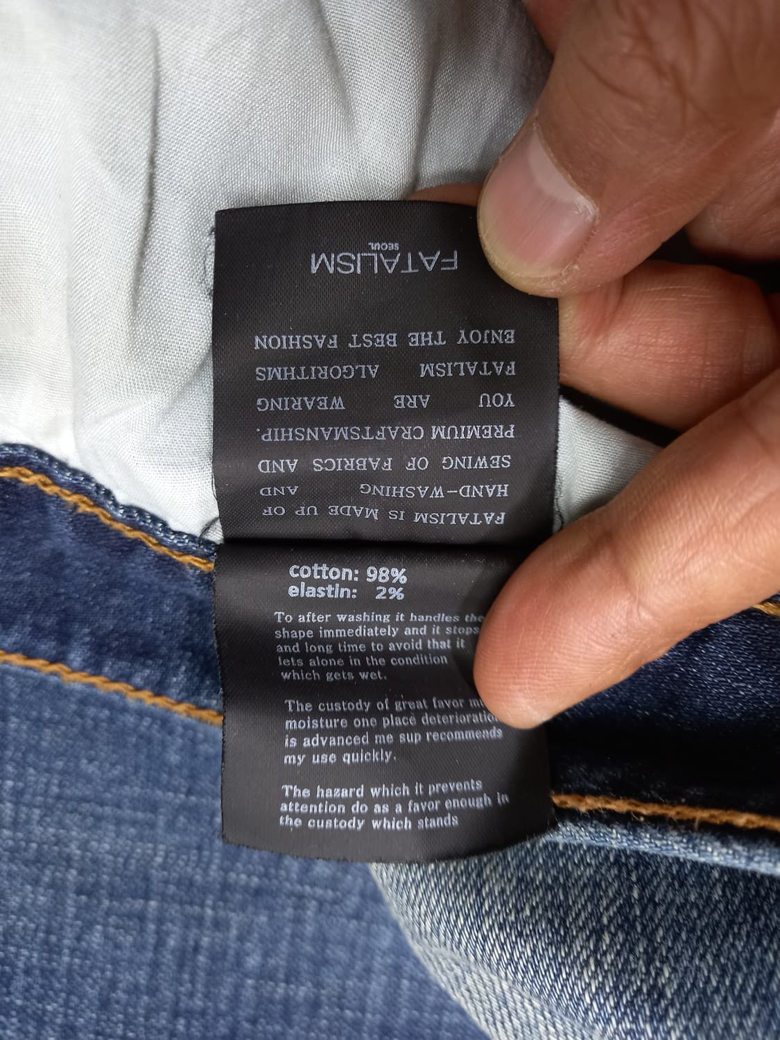 28 FATALISM Seoul 워싱 스판 슬림일자진 28-915 상품이미지9