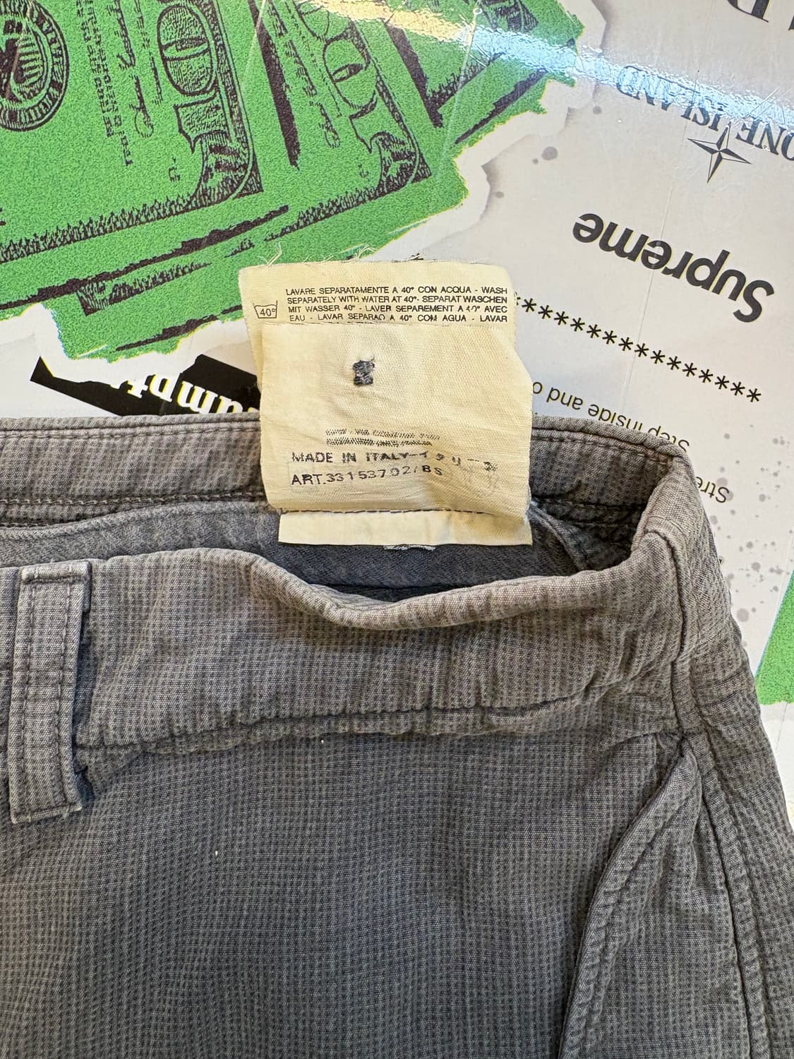 스톤아일랜드 코튼 가먼트다이드 팬츠 상품이미지5