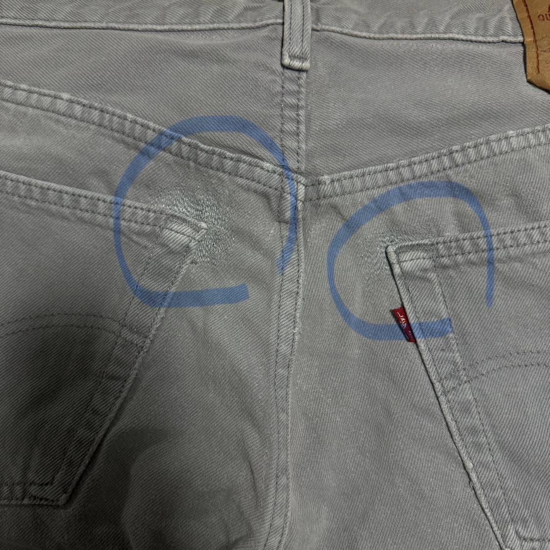 빈티지 90s USA 리바이스 501 그레이 데님 팬츠 상품이미지5