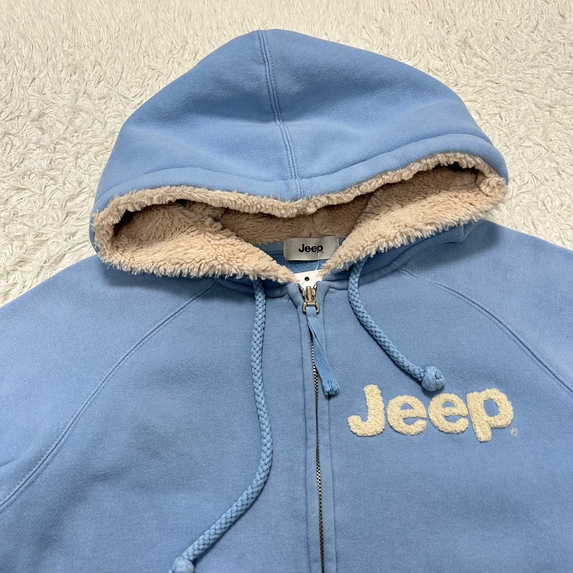 Jeep sky blue zip-up hoodie 상품이미지5