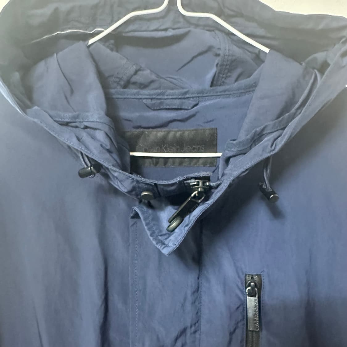 (110) 캘빈클라인 네이비 후드 야상 바람막이 점퍼 상품이미지2