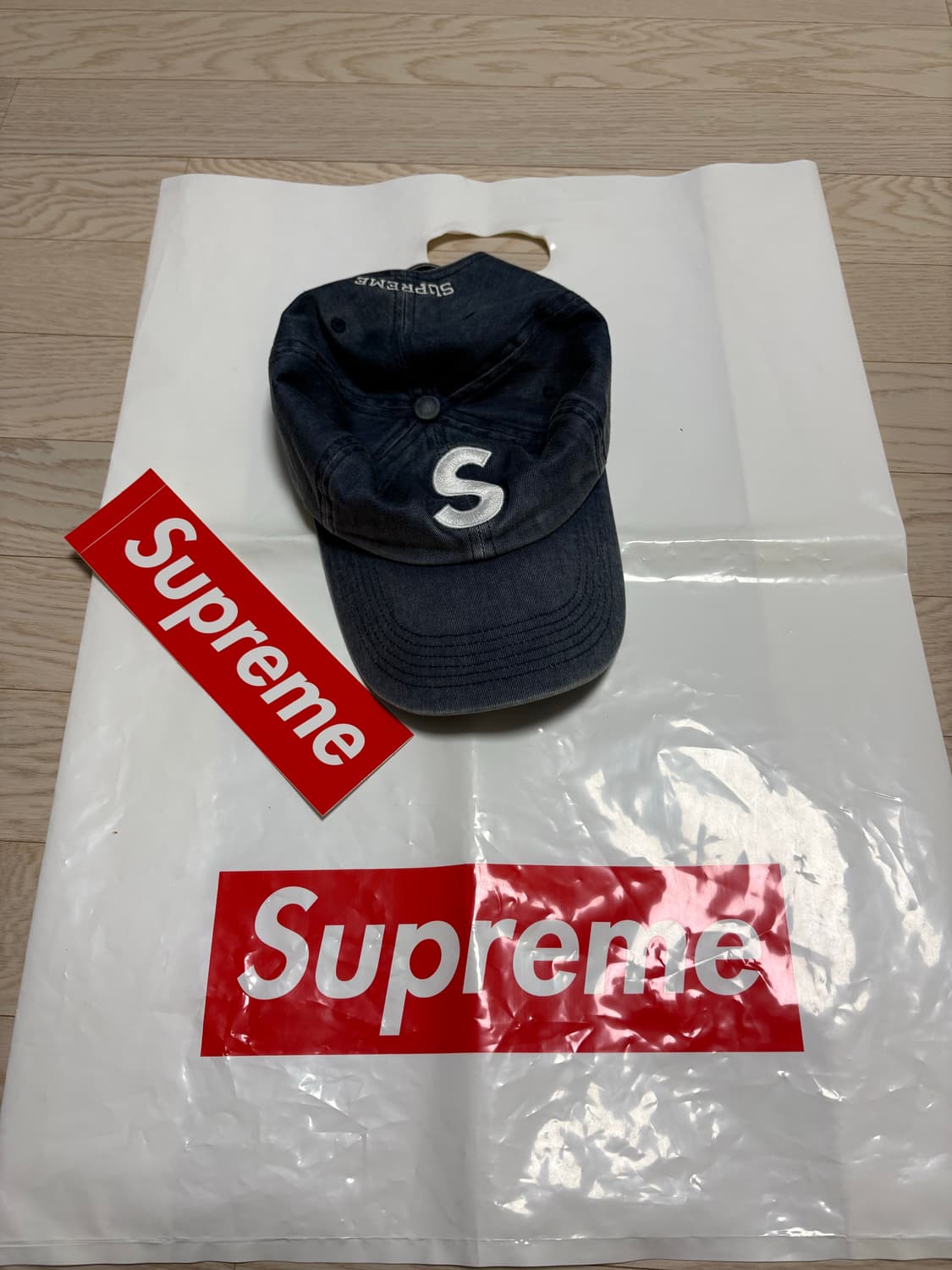 슈프림 22fw 피그먼트 6패널캡 인디고 상품이미지1