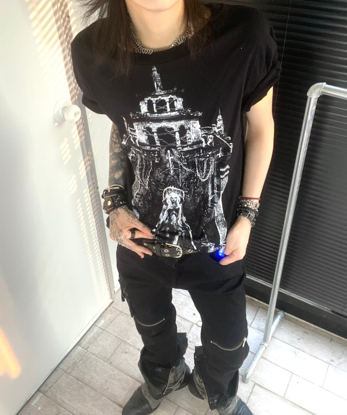 widow punk gothic 1/2 shirts 상품이미지2