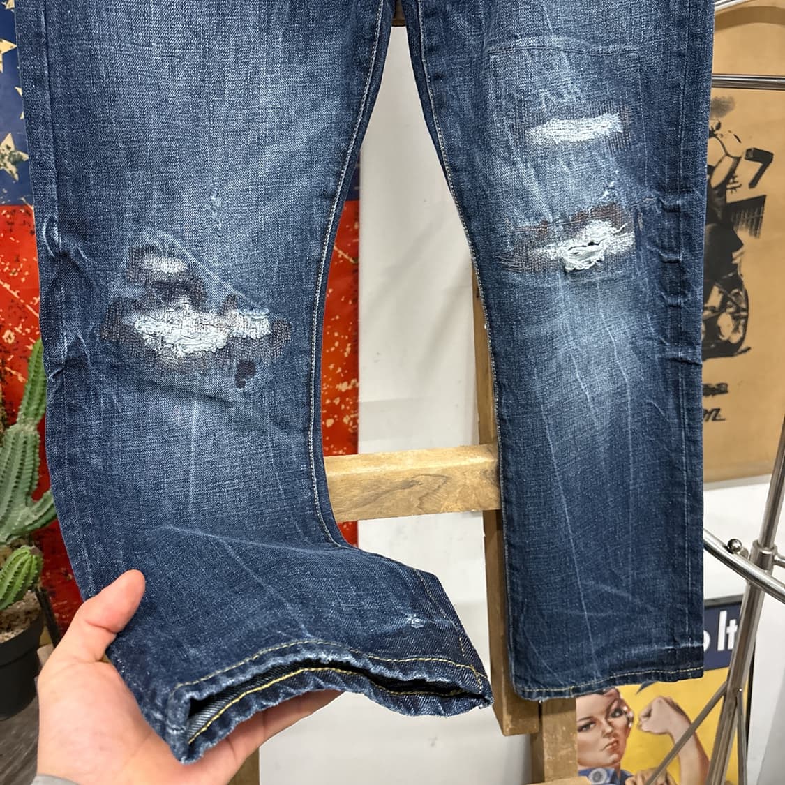 폴로 랄프로렌 빈티지 워시드 리페어드 데님팬츠 N941   상품이미지4