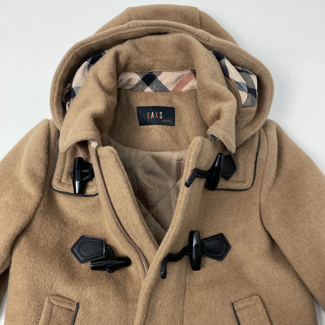 닥스 키즈 후드 더플 코트 브라운 100(3Y) 상품이미지2