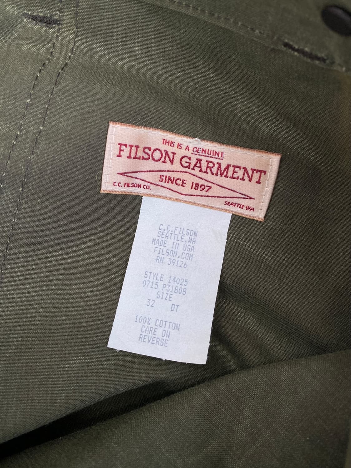 필슨 왁스 더블 헌팅 팬츠  상품이미지10