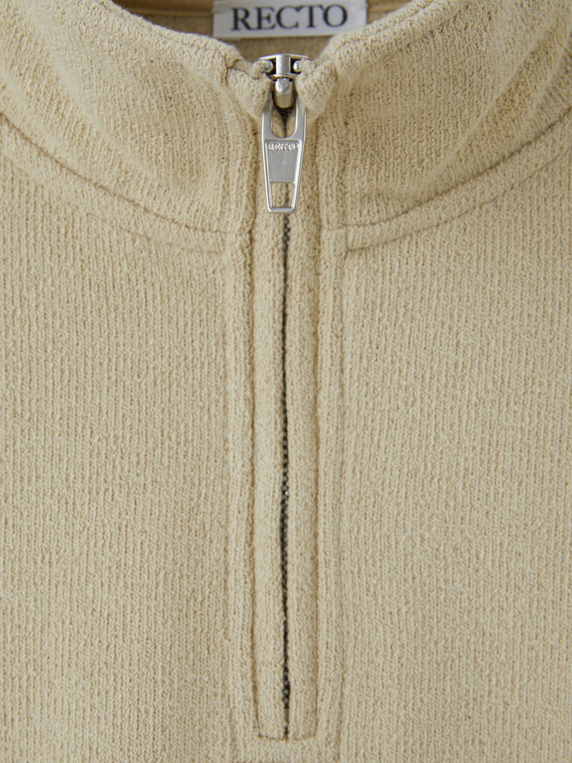 렉토 RC 로고 하프 집업 맨투맨 스웻 셔츠 베이지 상품이미지7