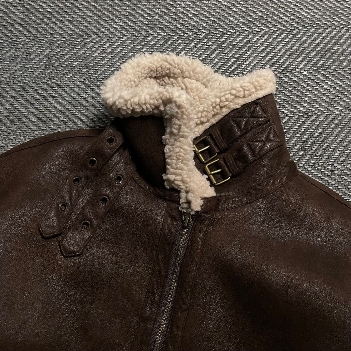 Ame Studio 하이넥 스웨이드 무스탕 자켓y 5318 상품이미지6