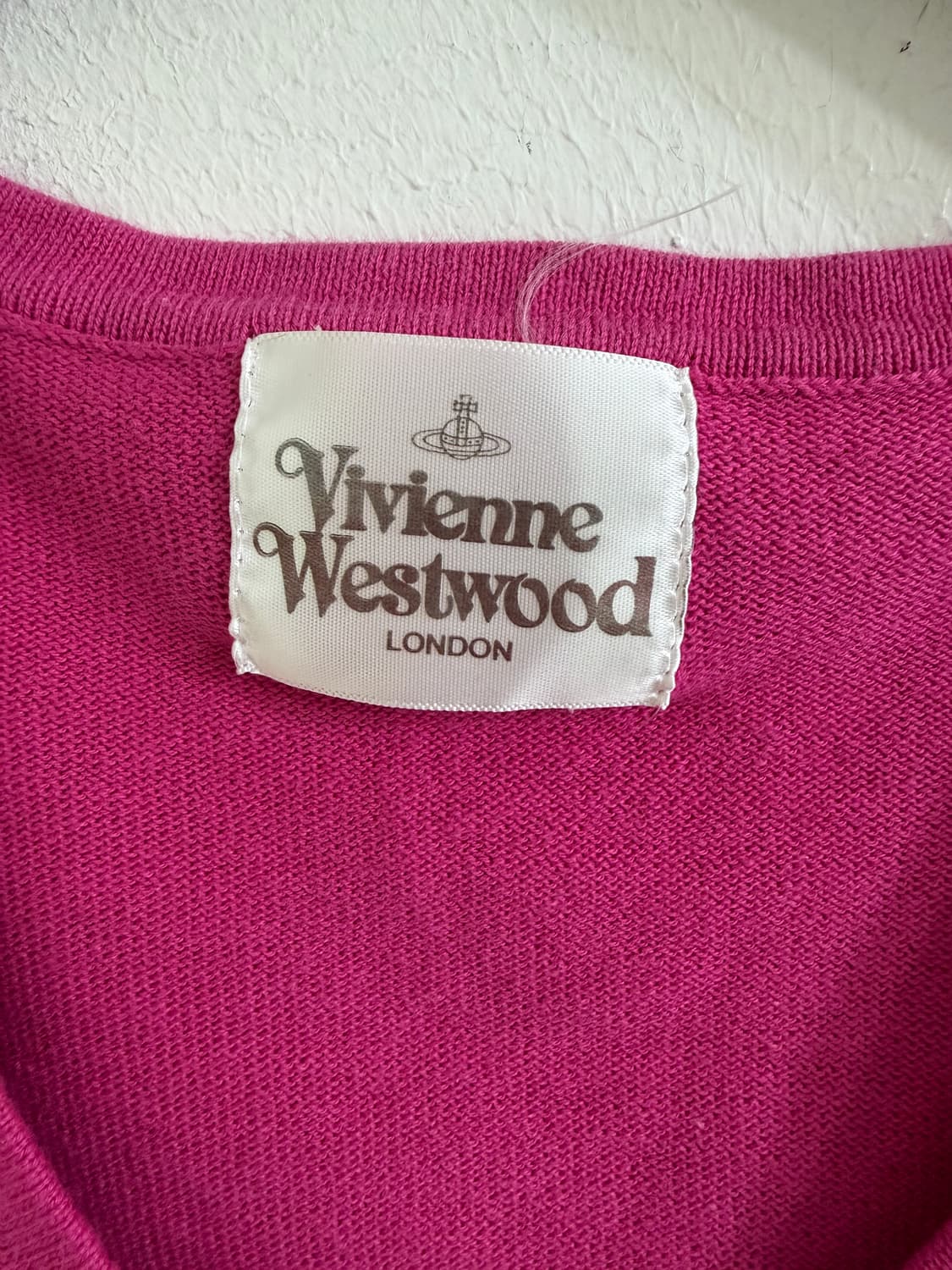 비비안웨스트우드 핑크 브이넥 가디건 상품이미지5