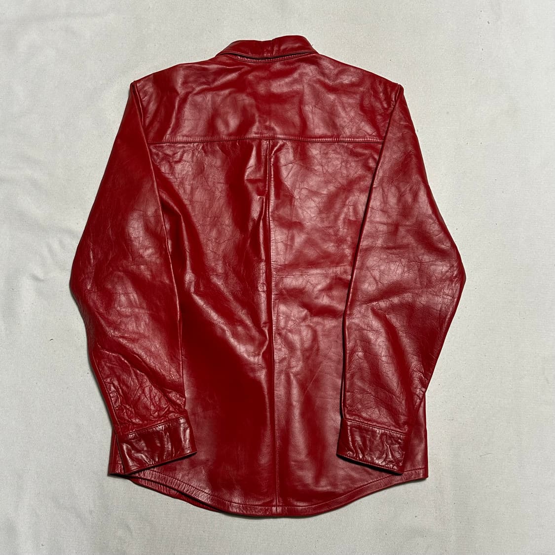 L vtg 레드레더 셔츠 자켓 상품이미지3